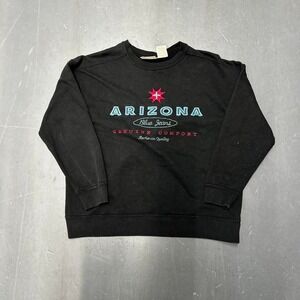 Vintage 90s Arizona jeans co black embroidered crewneck sweatshirt Size L